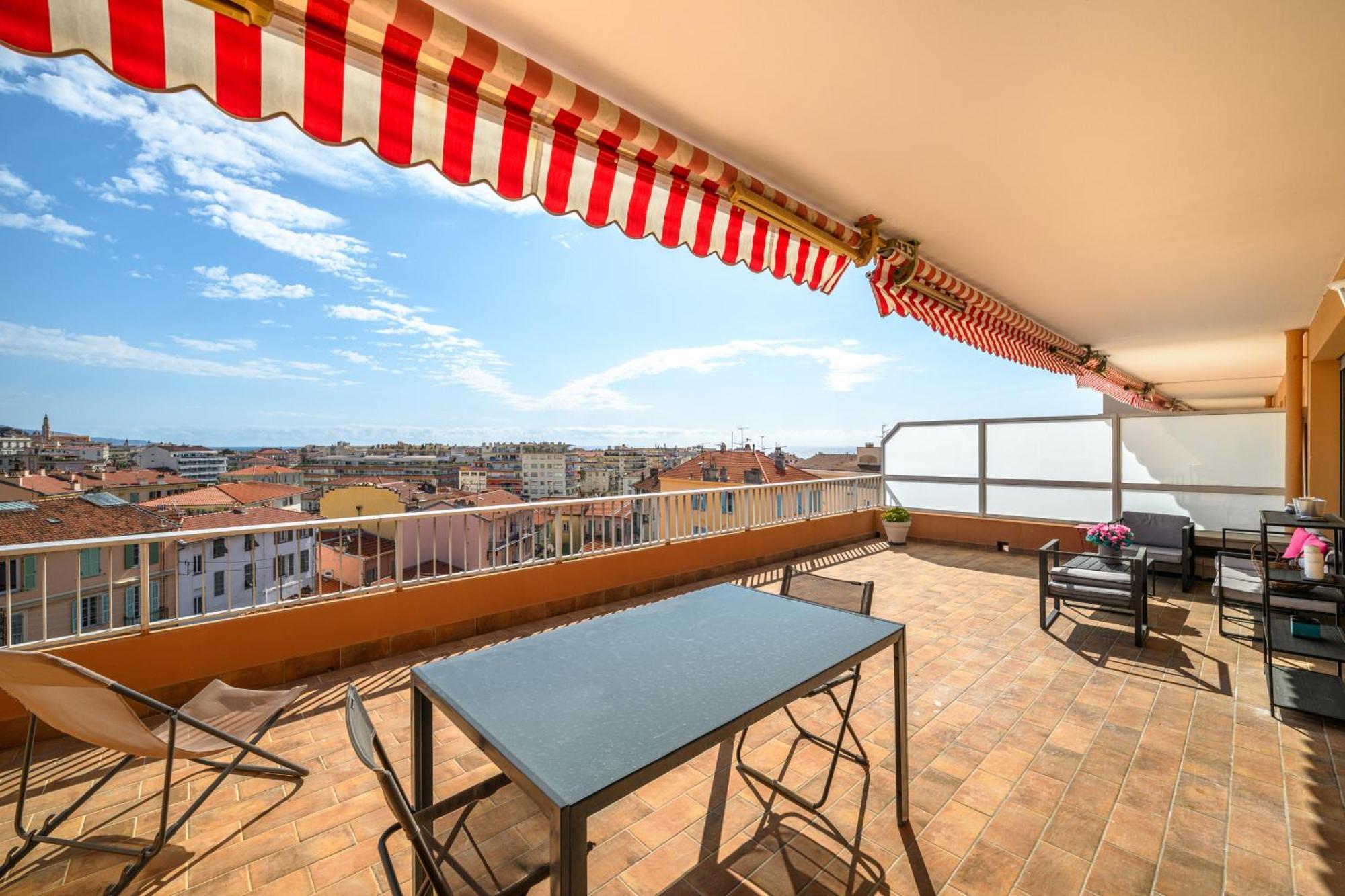 'L'Alicante Proche' Gare, Terrasse, Vue Mer Menton Extérieur photo